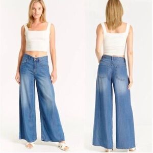 Oat New York Blue Flare & Wide Leg Jeans